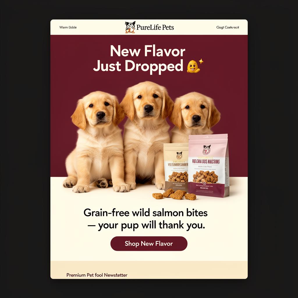 PureLife Pets email campaign