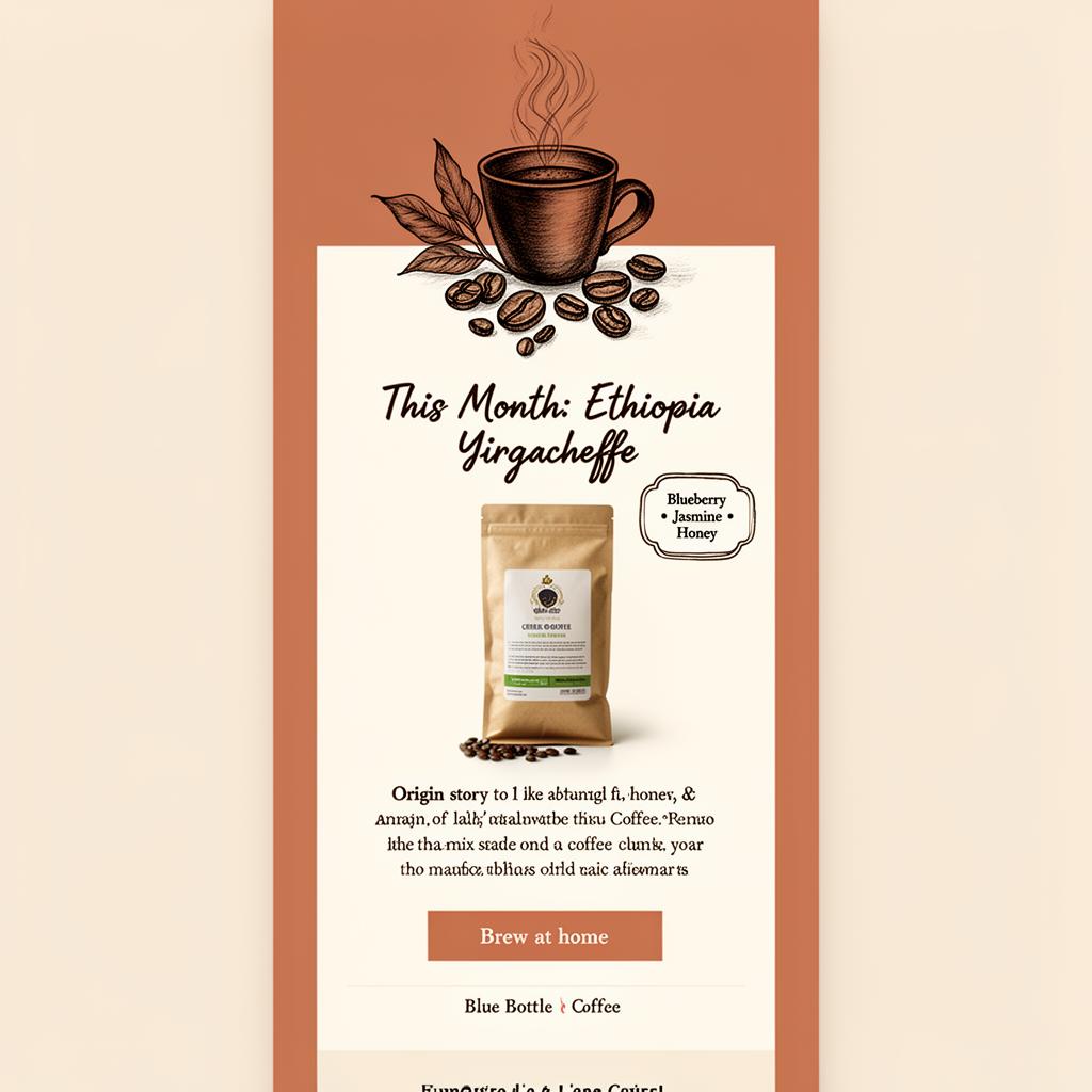 Yirgacheffe Co. email campaign